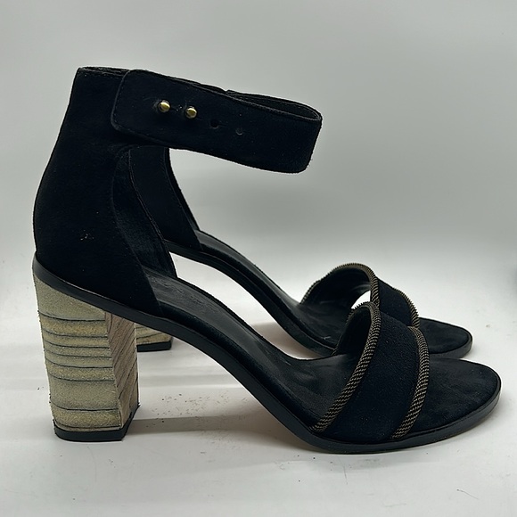 Bernardo Stylish Hayden Black Suede Ankle Strap Block Heel Shoes *Size 6.5* 🌺🌺 - Picture 3 of 7